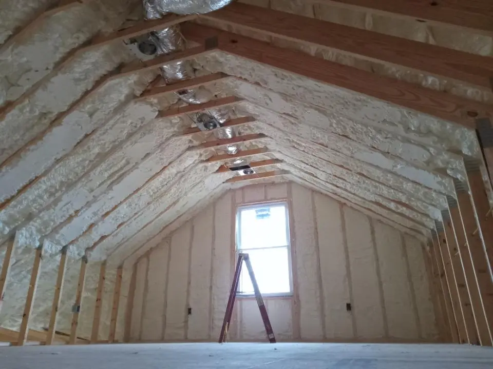 Spray foam roofing application for Crawl Space Insulation project in Ecorse